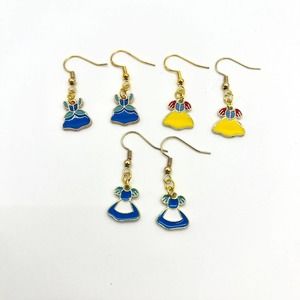 Princess Dress Earrings - Snow White, Cinderella, Alice in Wonderland